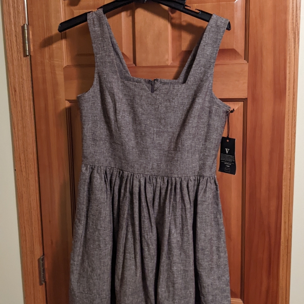 Vaute Couture Vintage Look Linen Cotton Skater Dress
